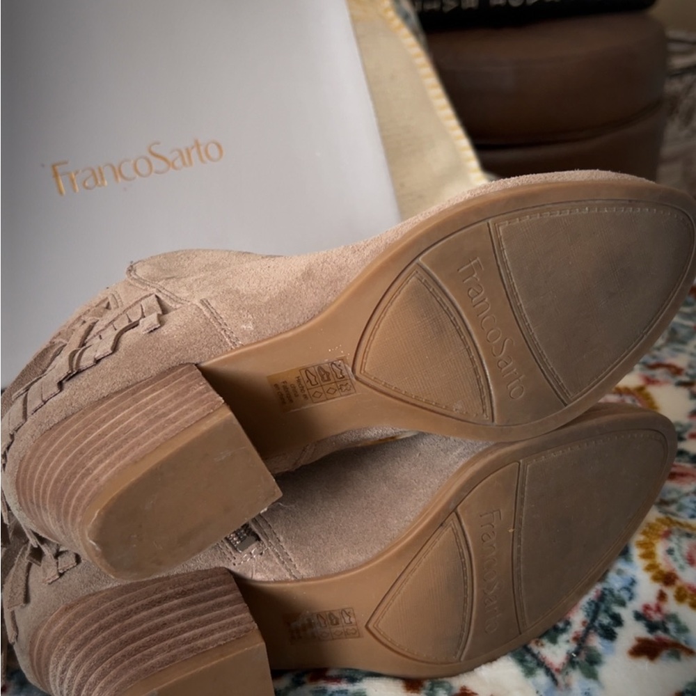 Franco Sarto Tan Ankle Boots size 7M - Picture 4 of 5